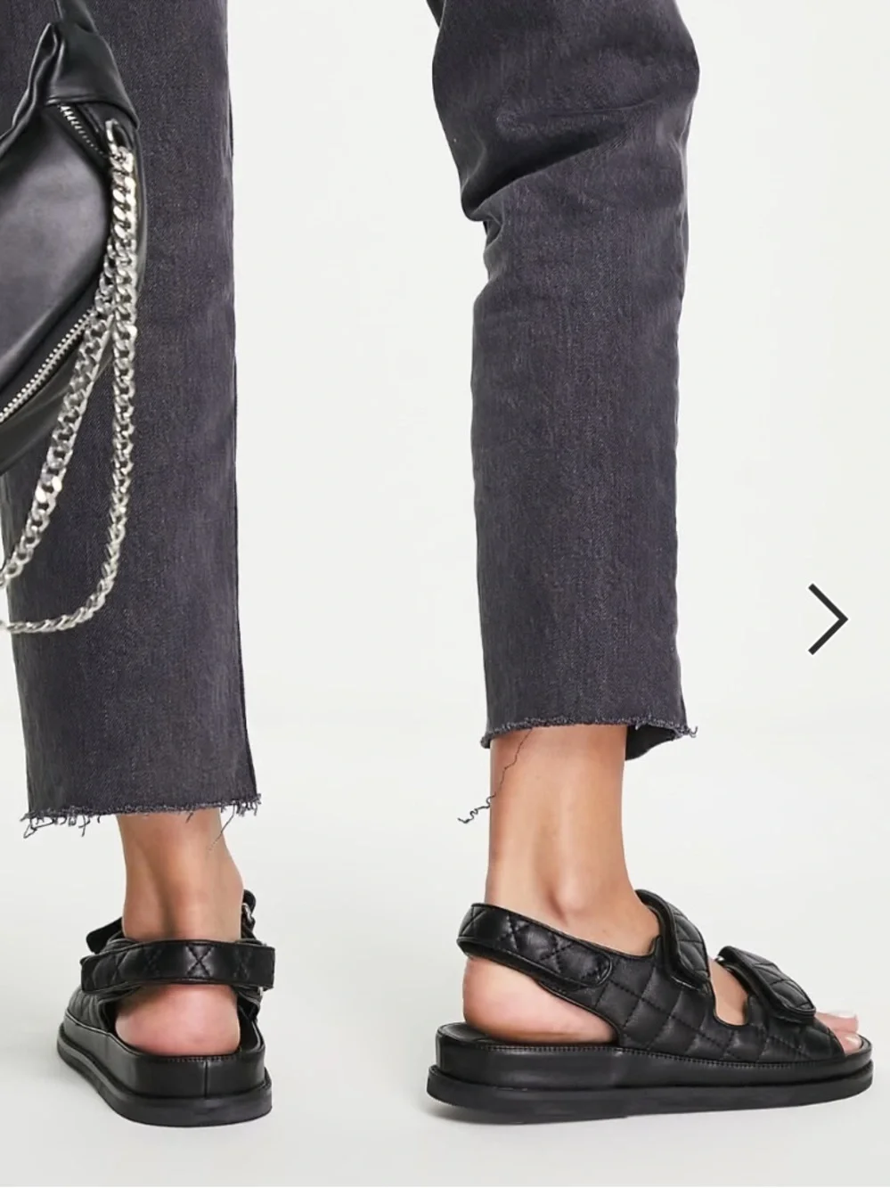 Tony Bianco Hiranni grandad sandals in black leather Size 39